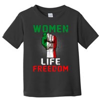 Women Life Freedom Stand With Women Iranian Flag Raised Hand Toddler T-Shirt