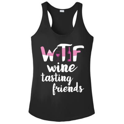 Wine Lover Funny WTF Wine Tasting Friends Drinking Wine Ladies PosiCharge Competitor Racerback Tank