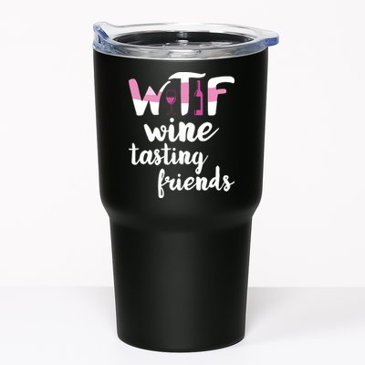 Wine Lover Funny WTF Wine Tasting Friends Drinking Wine Tumbler