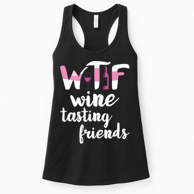 Wine Lover Funny WTF Wine Tasting Friends Drinking Wine Womens Tank Top
