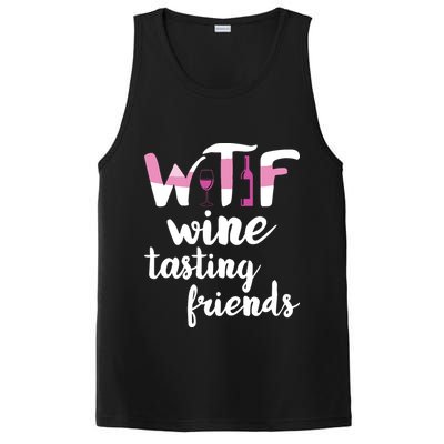 Wine Lover Funny WTF Wine Tasting Friends Drinking Wine PosiCharge Competitor Tank