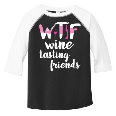 Wine Lover Funny WTF Wine Tasting Friends Drinking Wine Toddler Fine Jersey T-Shirt