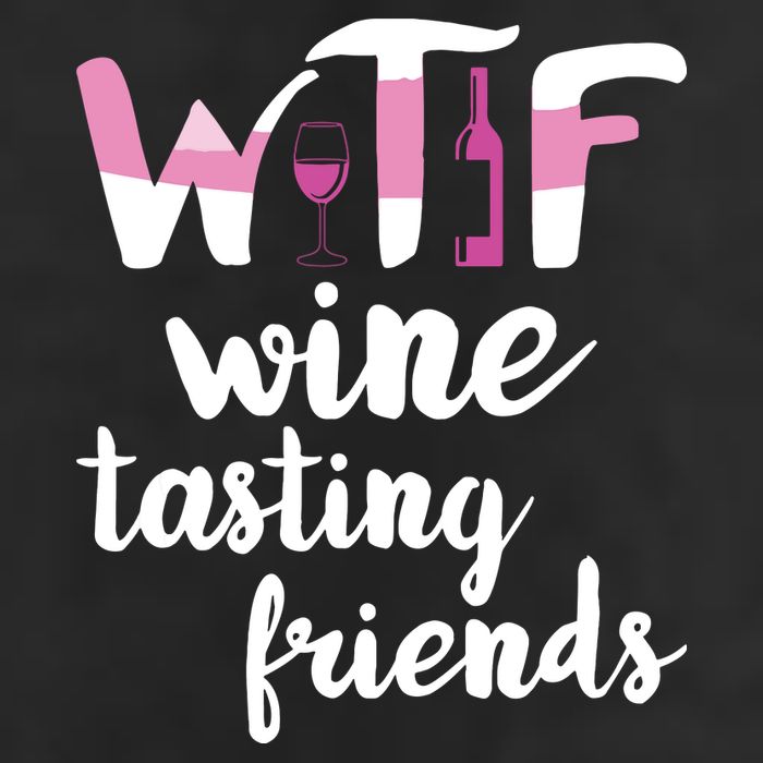 Wine Lover Funny WTF Wine Tasting Friends Drinking Wine Golf Towel