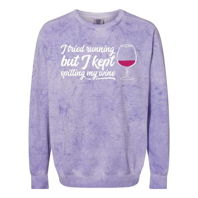 Wine Lovers Funny Humorous Quirky Colorblast Crewneck Sweatshirt