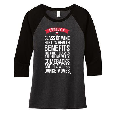 Wine Lovers Funny Humorous Women's Tri-Blend 3/4-Sleeve Raglan Shirt