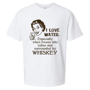 Whiskey Lovers Funny Retro Gag Gift Novelty Graphic Sueded Cloud Jersey T-Shirt