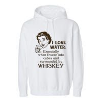 Whiskey Lovers Funny Retro Gag Gift Novelty Graphic Garment-Dyed Fleece Hoodie