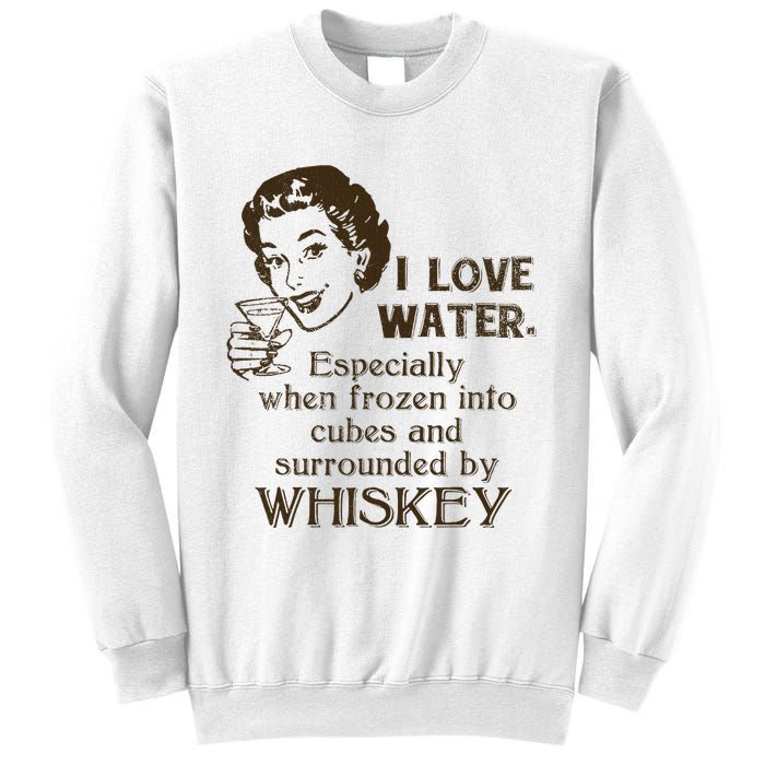 Whiskey Lovers Funny Retro Gag Gift Novelty Graphic Sweatshirt