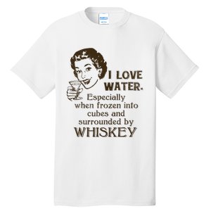 Whiskey Lovers Funny Retro Gag Gift Novelty Graphic Tall T-Shirt