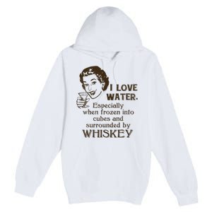 Whiskey Lovers Funny Retro Gag Gift Novelty Graphic Premium Pullover Hoodie