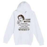 Whiskey Lovers Funny Retro Gag Gift Novelty Graphic Premium Pullover Hoodie