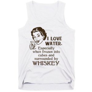 Whiskey Lovers Funny Retro Gag Gift Novelty Graphic Tank Top