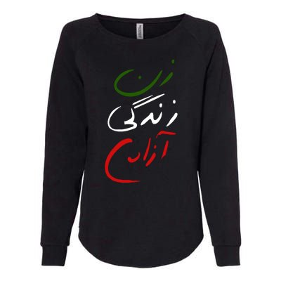 Women Life Freedom Iran Justice For Mahsa Amini Womens California Wash Sweatshirt