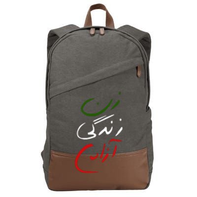 Women Life Freedom Iran Justice For Mahsa Amini Cotton Canvas Backpack