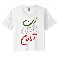 Women Life Freedom Iran Justice For Mahsa Amini Women's Crop Top Tee