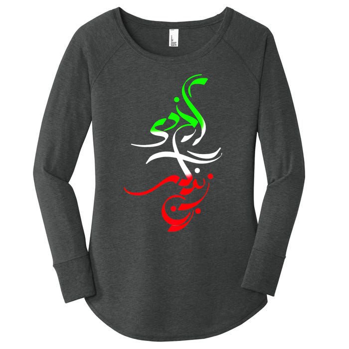 Woman Life Freedom Zan Zendegi Azadi Iran Wo Women's Perfect Tri Tunic Long Sleeve Shirt