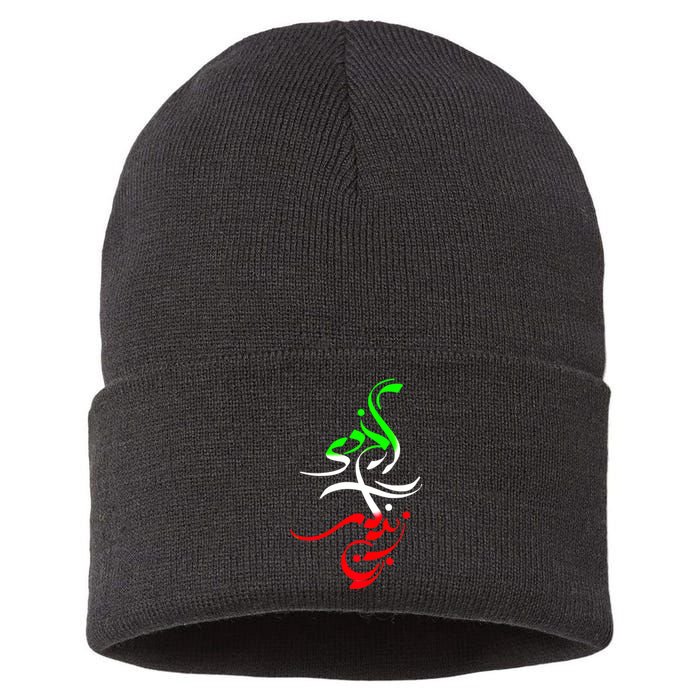 Woman Life Freedom Zan Zendegi Azadi Iran Wo Sustainable Knit Beanie