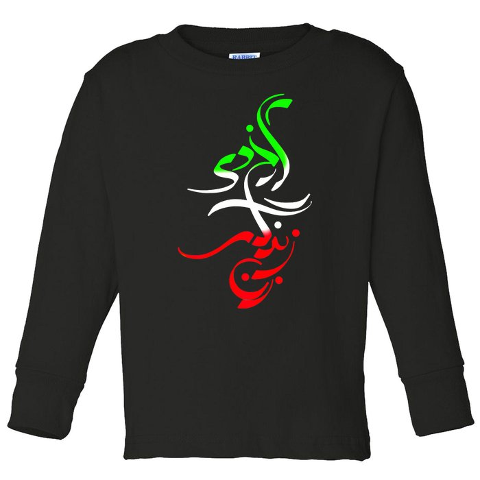 Woman Life Freedom Zan Zendegi Azadi Iran Wo Toddler Long Sleeve Shirt