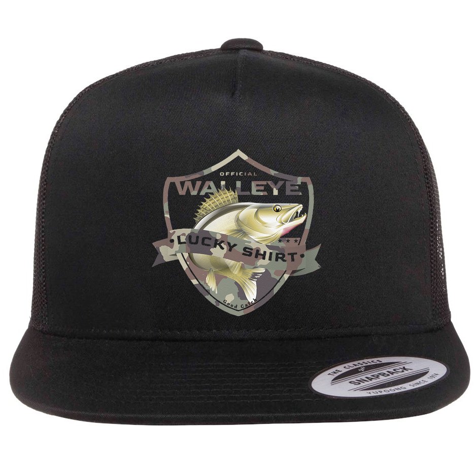 Walleye Lucky Funny Accessories To Walleye Fishing Flat Bill Trucker Hat