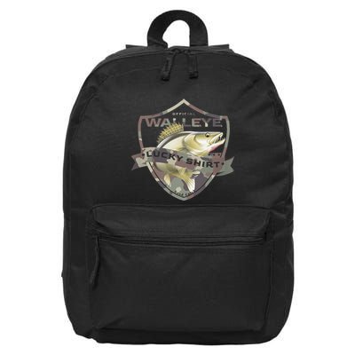 Walleye Lucky Funny Accessories To Walleye Fishing 16 in Basic Backpack