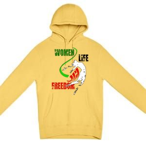 Women Life Freedom Iran Protest Premium Pullover Hoodie