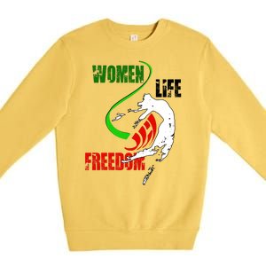 Women Life Freedom Iran Protest Premium Crewneck Sweatshirt