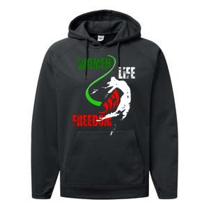 Women Life Freedom Iran Protest Performance Fleece Hoodie