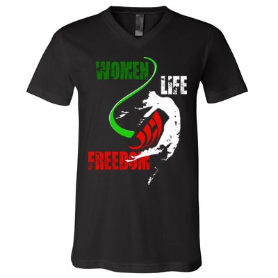 Women Life Freedom Iran Protest V-Neck T-Shirt