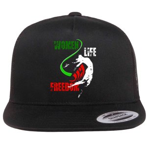 Women Life Freedom Iran Protest Flat Bill Trucker Hat