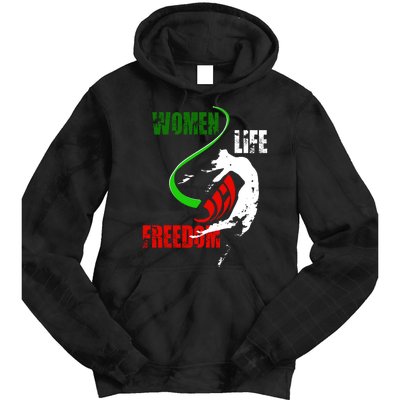 Women Life Freedom Iran Protest Tie Dye Hoodie