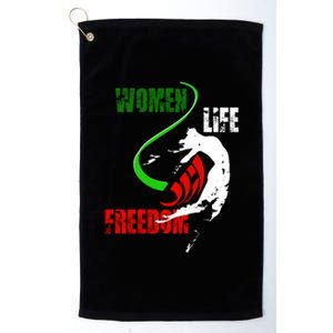 Women Life Freedom Iran Protest Platinum Collection Golf Towel