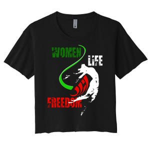 Women Life Freedom Iran Protest Women's Crop Top Tee