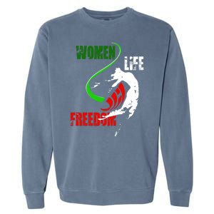 Women Life Freedom Iran Protest Garment-Dyed Sweatshirt