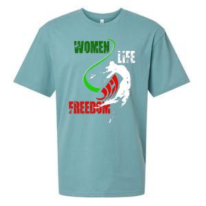 Women Life Freedom Iran Protest Sueded Cloud Jersey T-Shirt