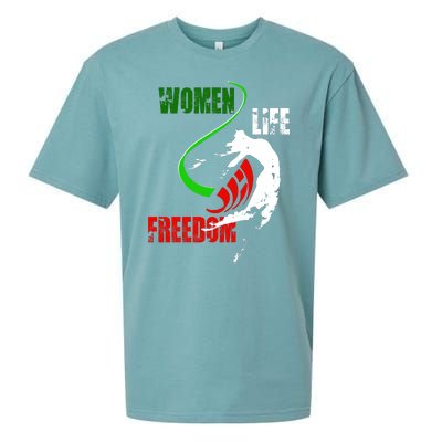 Women Life Freedom Iran Protest Sueded Cloud Jersey T-Shirt