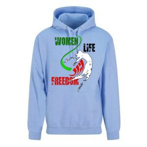 Women Life Freedom Iran Protest Unisex Surf Hoodie