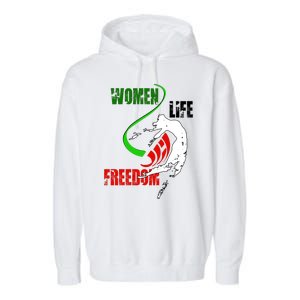 Women Life Freedom Iran Protest Garment-Dyed Fleece Hoodie