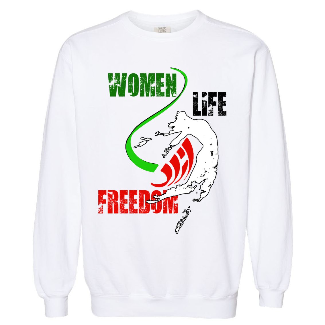 Women Life Freedom Iran Protest Garment-Dyed Sweatshirt