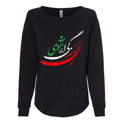 Woman Life Freedom Iran Zan Zendegi Azadi Persian Womens California Wash Sweatshirt