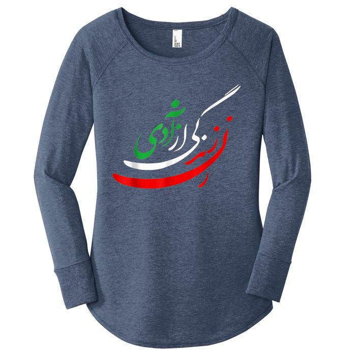 Woman Life Freedom Iran Zan Zendegi Azadi Persian Women's Perfect Tri Tunic Long Sleeve Shirt