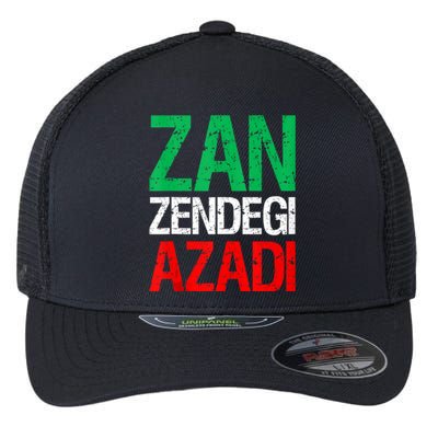 Woman Life Freedom Iran Zan Zendegi Azadi Persian Flexfit Unipanel Trucker Cap