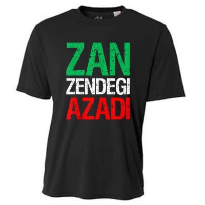 Woman Life Freedom Iran Zan Zendegi Azadi Persian Cooling Performance Crew T-Shirt