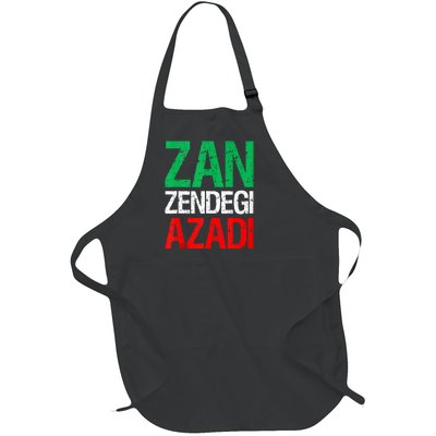 Woman Life Freedom Iran Zan Zendegi Azadi Persian Full-Length Apron With Pockets