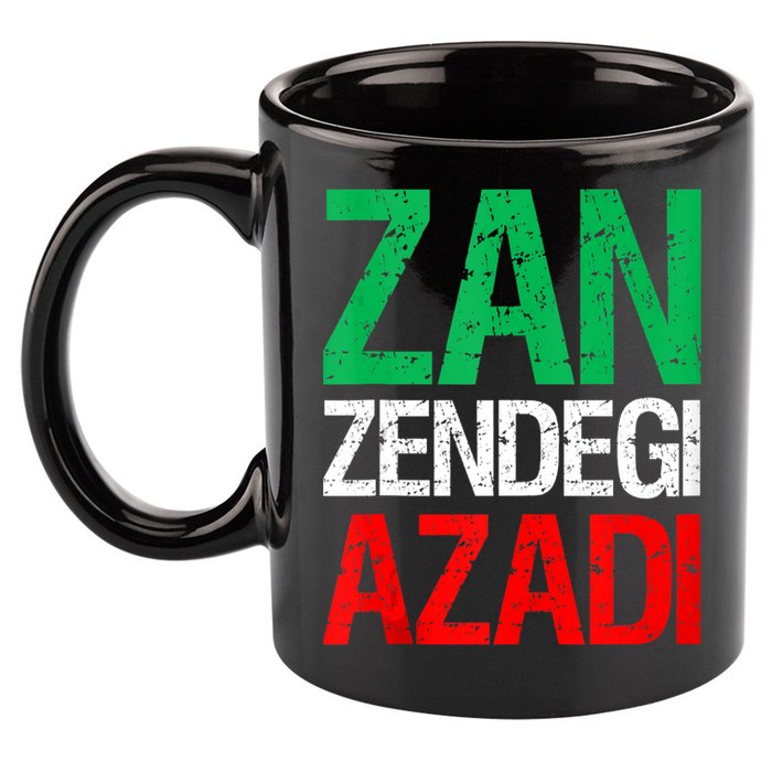 Woman Life Freedom Iran Zan Zendegi Azadi Persian 11oz C Handle Ceramic Mug