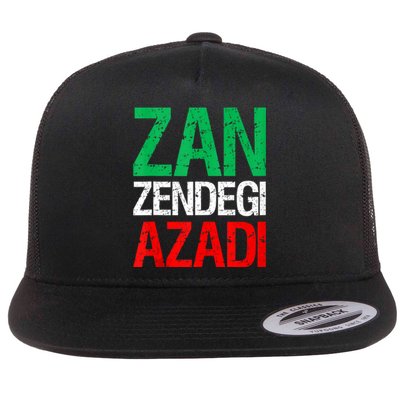 Woman Life Freedom Iran Zan Zendegi Azadi Persian Flat Bill Trucker Hat