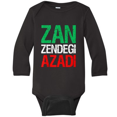 Woman Life Freedom Iran Zan Zendegi Azadi Persian Baby Long Sleeve Bodysuit