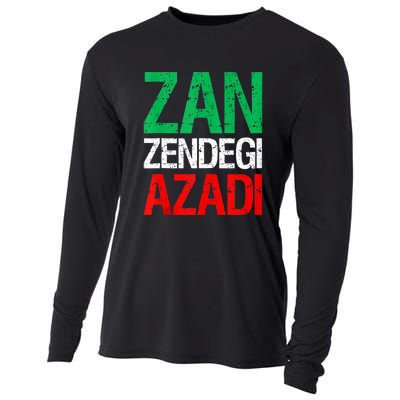 Woman Life Freedom Iran Zan Zendegi Azadi Persian Cooling Performance Long Sleeve Crew