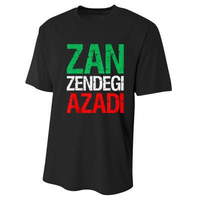 Woman Life Freedom Iran Zan Zendegi Azadi Persian Performance Sprint T-Shirt