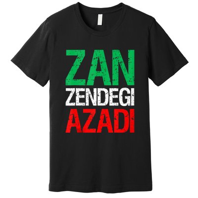 Woman Life Freedom Iran Zan Zendegi Azadi Persian Premium T-Shirt