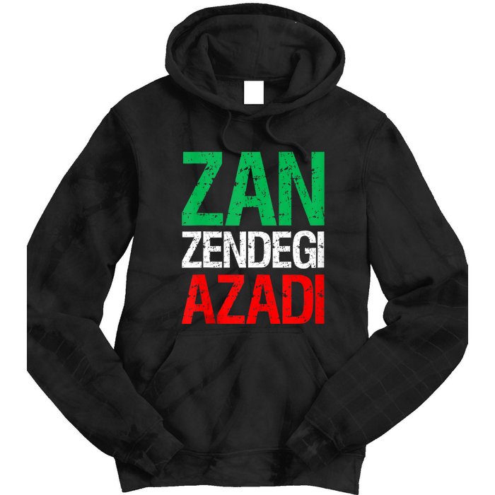 Woman Life Freedom Iran Zan Zendegi Azadi Persian Tie Dye Hoodie